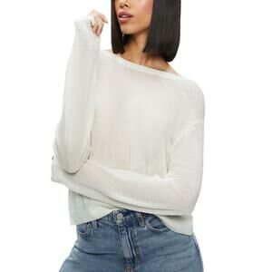 Alice + Olivia Reversible Ecru Akers Pullover Sweater Size XS